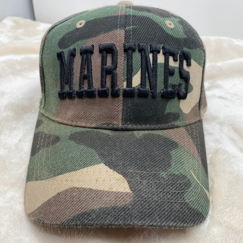 Vintage USMC Marines Adjustable Camouflage Cap Rapid Dominance Mens